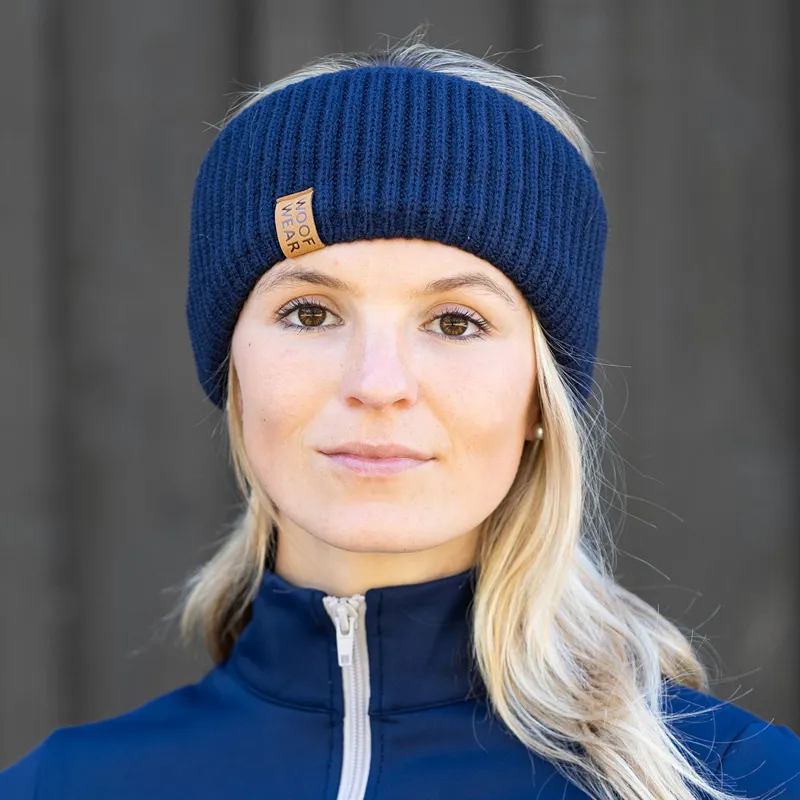 Woof Wear Ribbed Headband - Navy-1