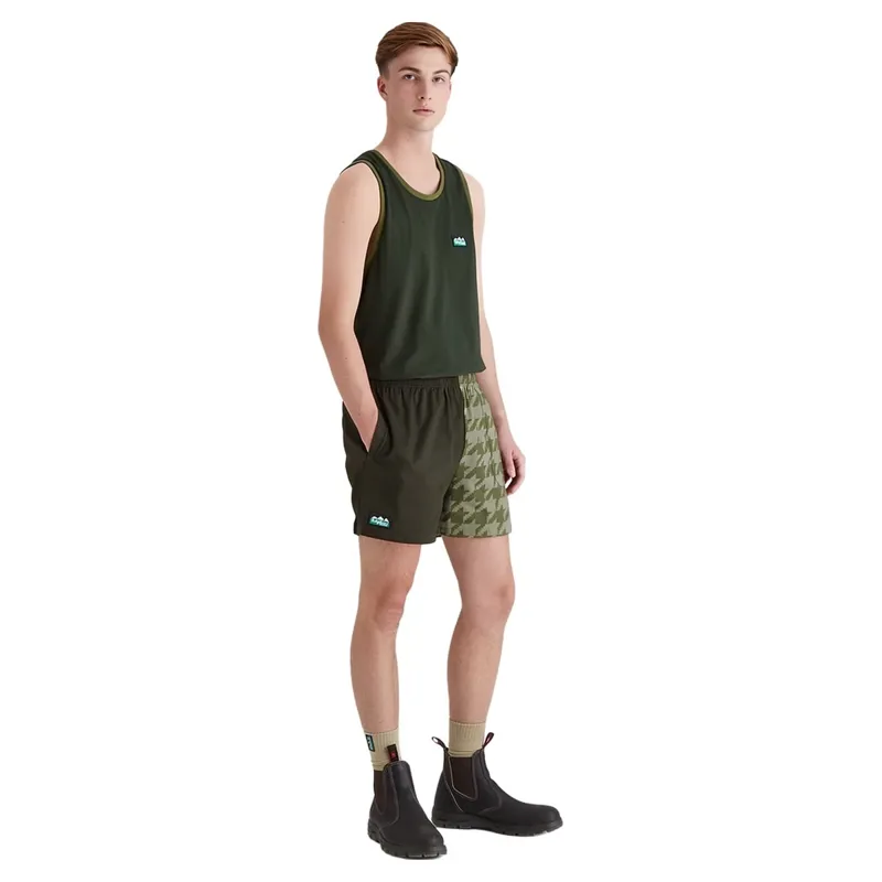 Ridgeline Backslider Mens Shorts - Deep Forest Print-5