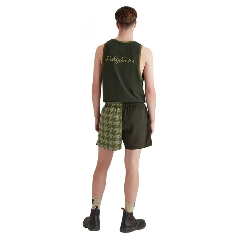 Ridgeline Backslider Mens Shorts - Deep Forest Print-7
