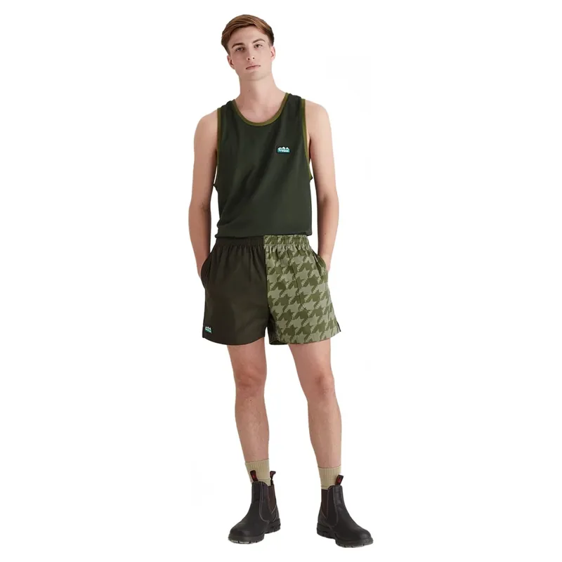 Ridgeline Backslider Mens Shorts - Deep Forest Print-6