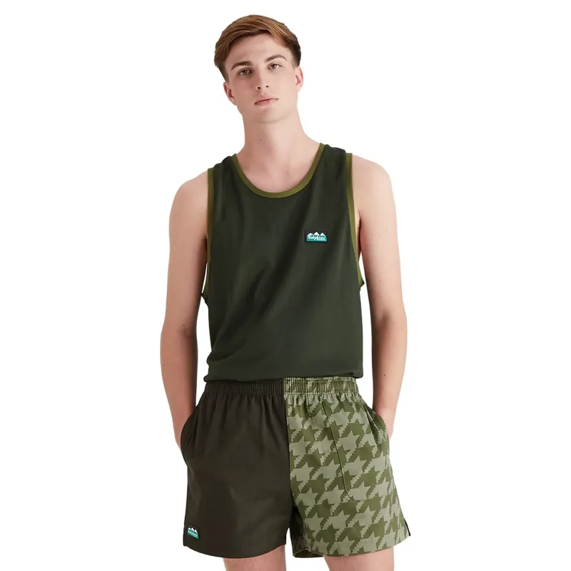Ridgeline Backslider Mens Shorts - Deep Forest Print-2