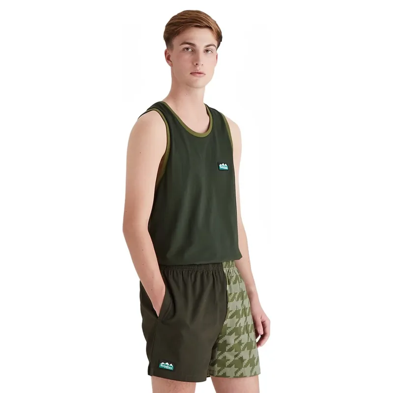 Ridgeline Backslider Mens Shorts - Deep Forest Print-3