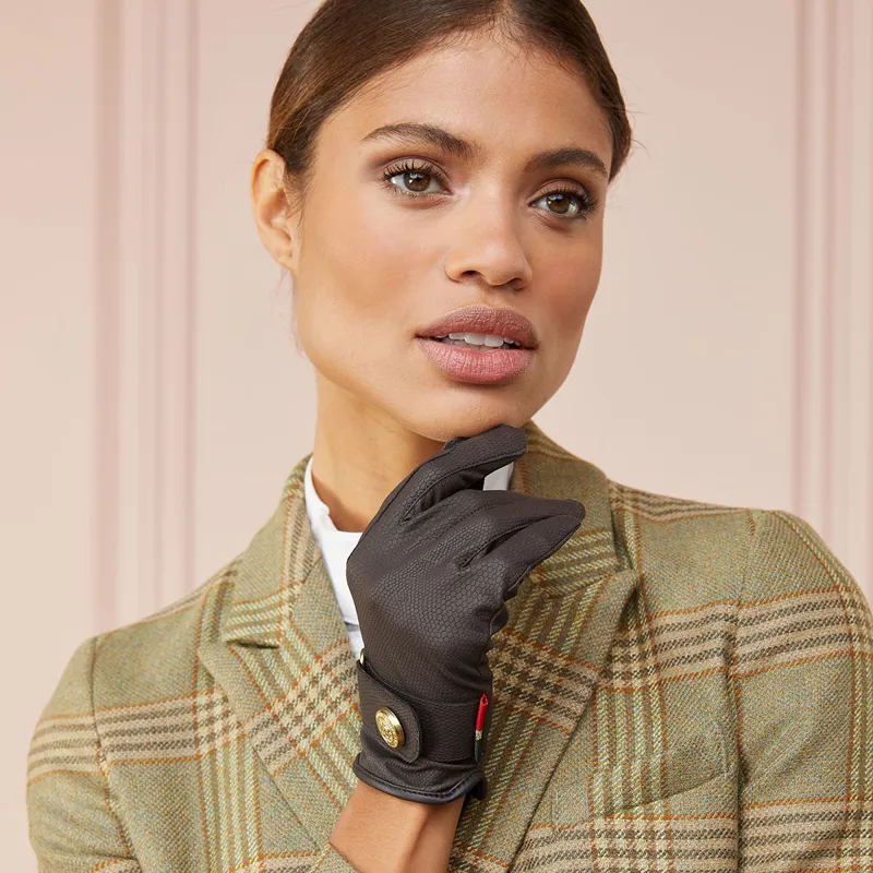 Holland Cooper Riding Gloves - Chocolate-2