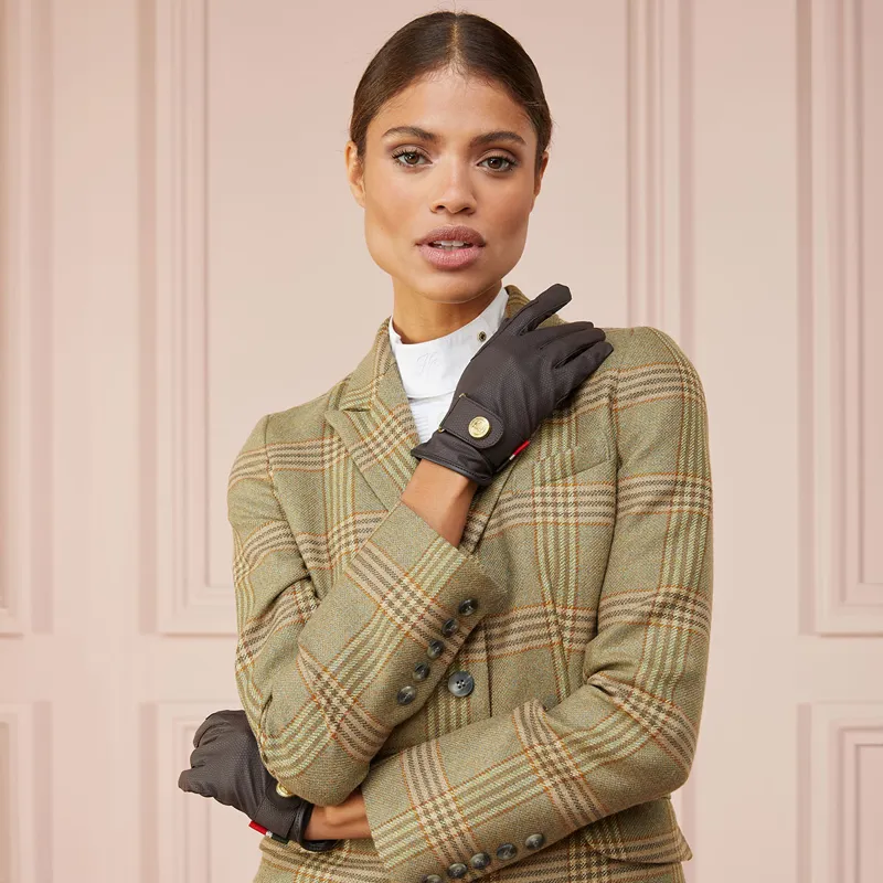 Holland Cooper Riding Gloves - Chocolate-1