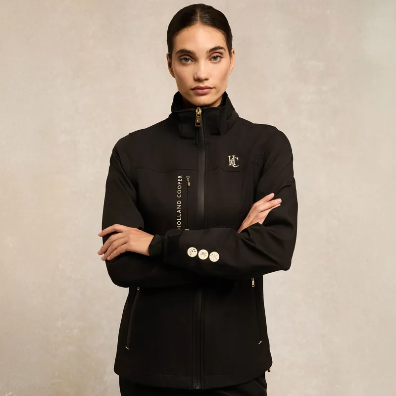 Holland Cooper Riding Shell Ladies Waterproof Jacket - Black-7