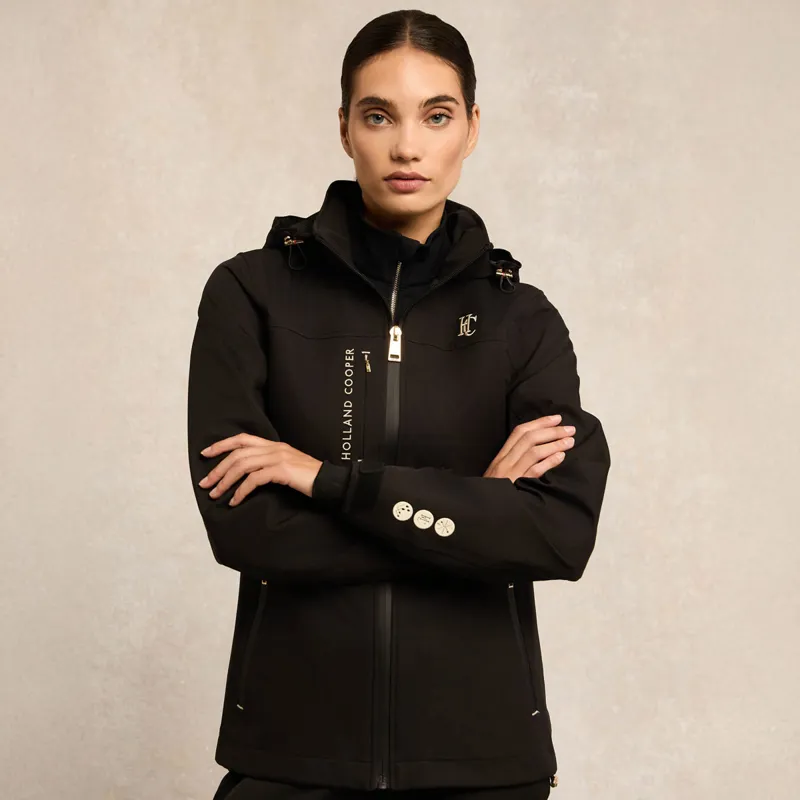 Holland Cooper Riding Shell Ladies Waterproof Jacket - Black