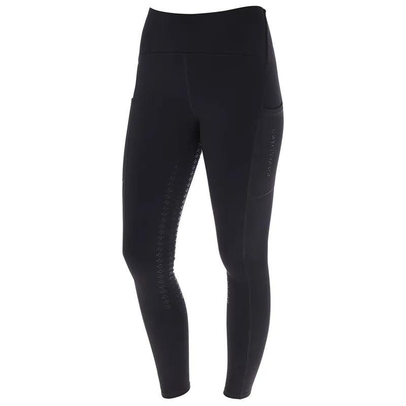 Covalliero Full Grip Womens Winter Riding Tights - Black