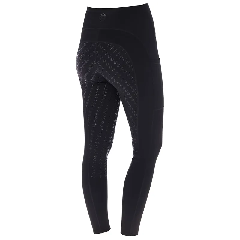 Covalliero Full Grip Womens Winter Riding Tights - Black-2