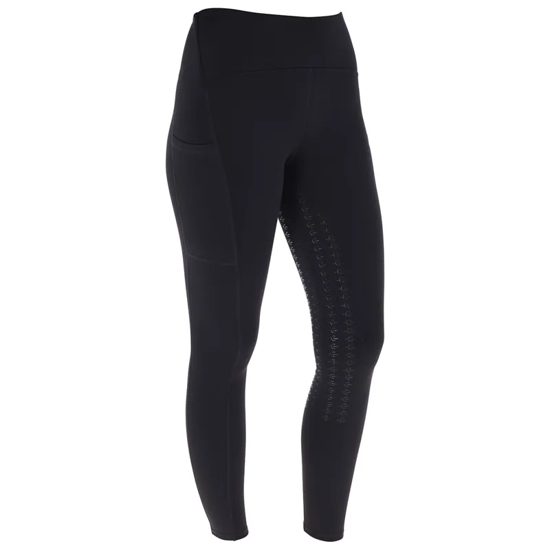 Covalliero Full Grip Womens Winter Riding Tights - Black-1