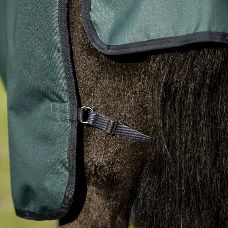 Amigo Ripstop 900D Plus 0g Turnout Rug - Dynasty Green/Navy/Silver-8