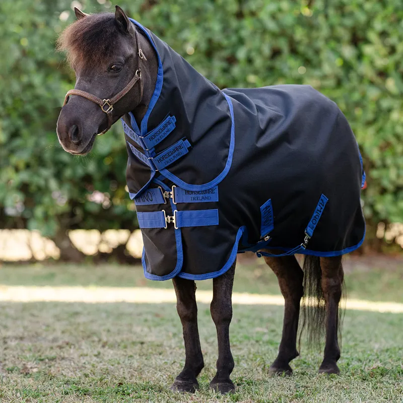 Amigo Ripstop 900D Petite Plus 0g Turnout Rug - Black/Classic Blue-1