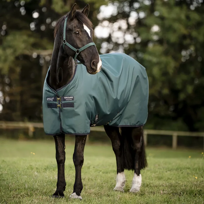 Amigo Ripstop 900D Standard Neck 0g Turnout Rug - Dynasty Green/Navy-11
