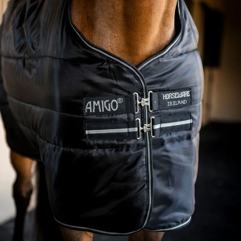 Amigo Ripstop Insulator Plus 200g Detachable Neck Stable Rug - Black-3