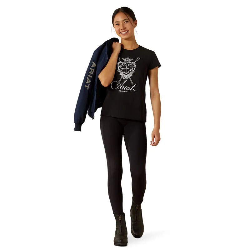 Ariat Ritzy Junior Girls Short Sleeve Tee - Black-3