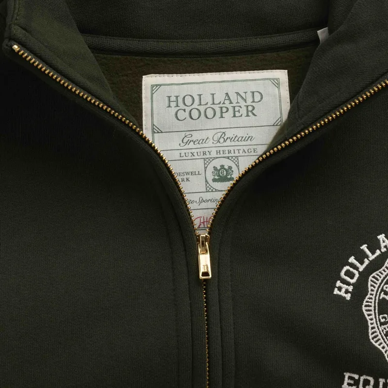 Holland Cooper Roan Womens Quarter Zip Sweatshirt - Spruce Green-5