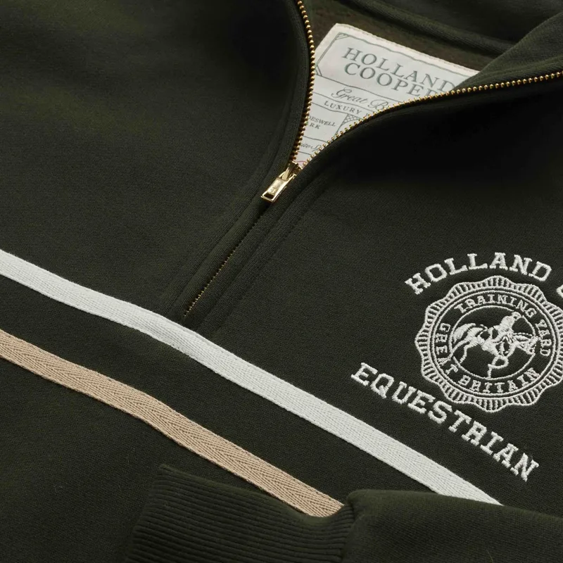 Holland Cooper Roan Womens Quarter Zip Sweatshirt - Spruce Green-6
