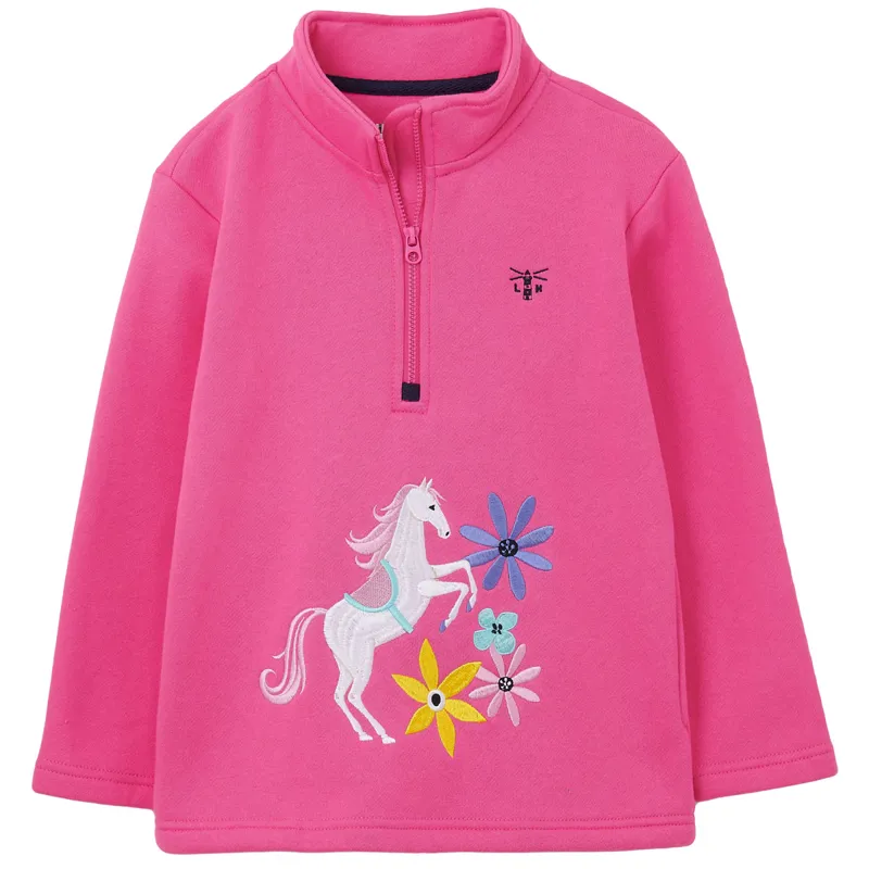 Lighthouse Robyn Junior Girls Jersey Sweatshirt - Pink and Horse