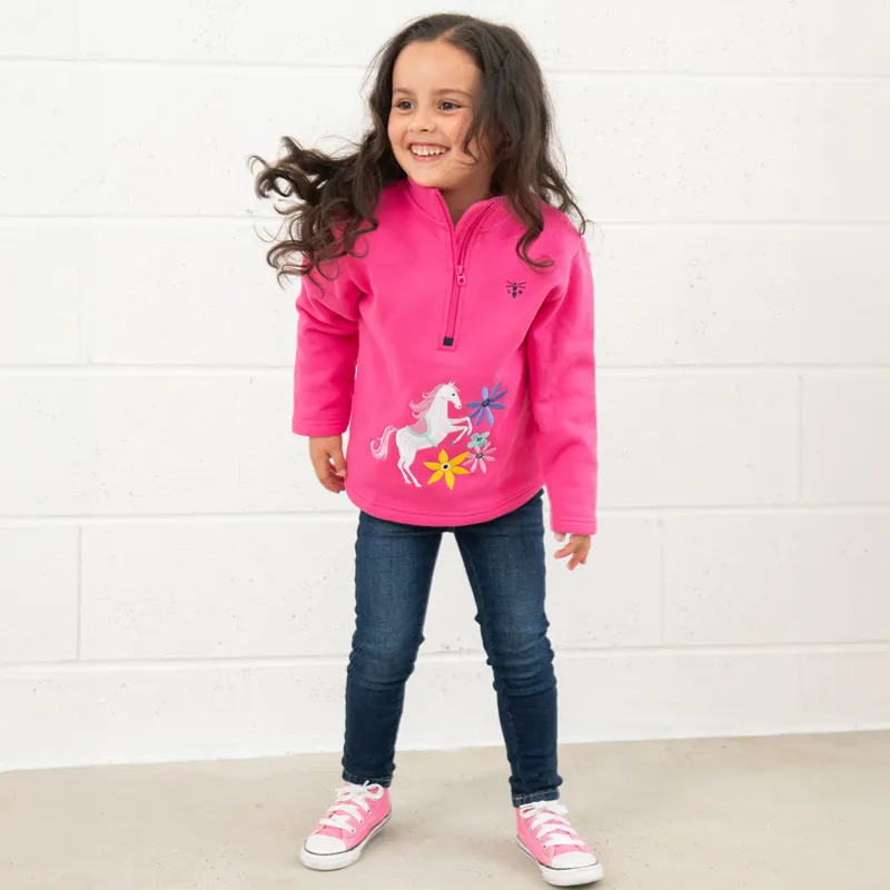 Lighthouse Robyn Junior Girls Jersey Sweatshirt - Pink and Horse-5