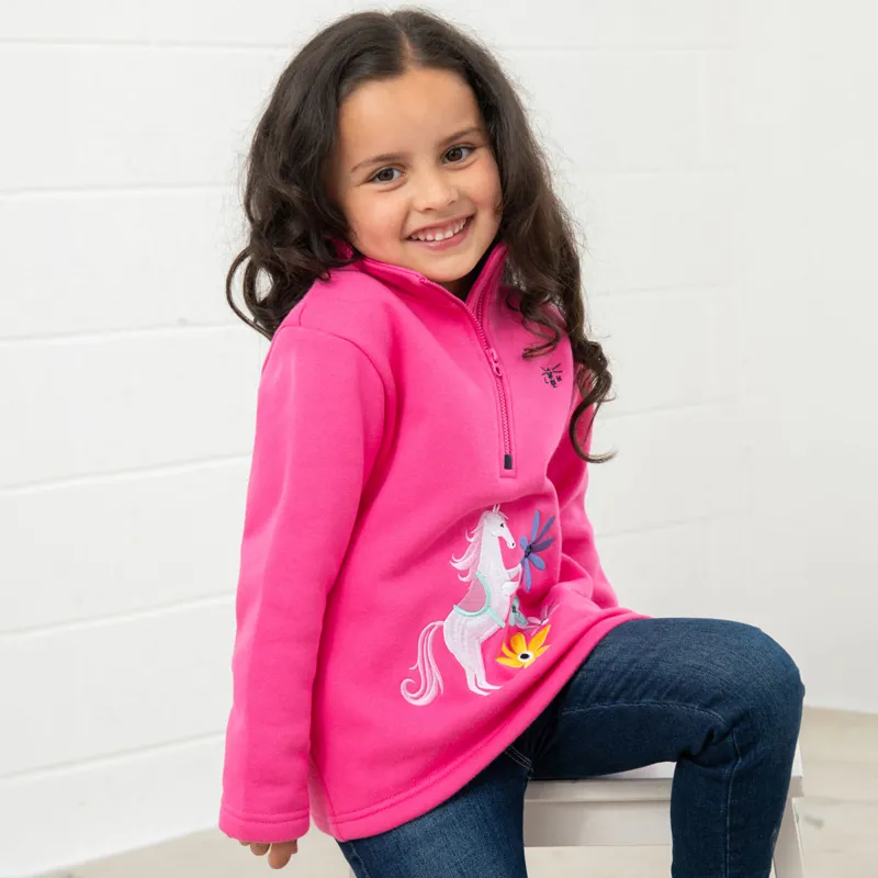 Lighthouse Robyn Junior Girls Jersey Sweatshirt - Pink and Horse-9