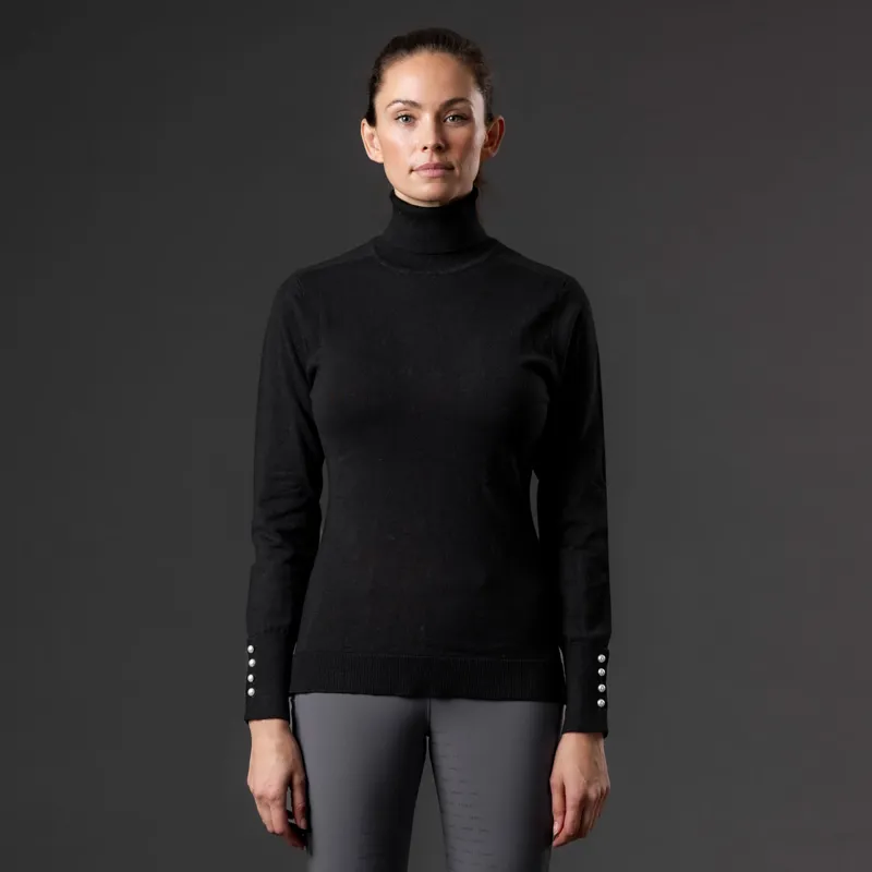 Catago Bash Ladies Rollerneck Pullover - Black-3