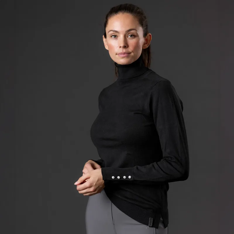 Catago Bash Ladies Rollerneck Pullover - Black-6