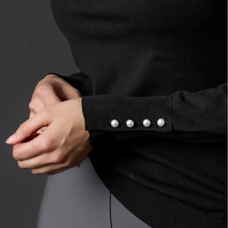 Catago Bash Ladies Rollerneck Pullover - Black-5