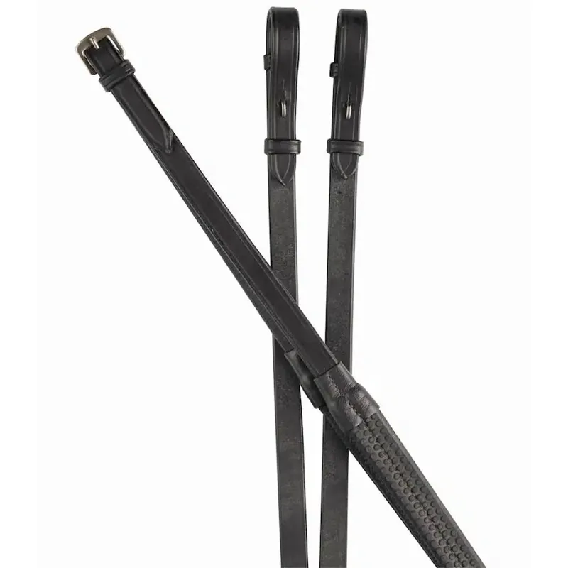 Collegiate IV Rubber Reins - Black