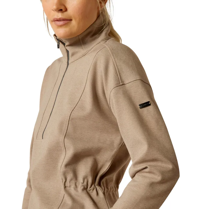 Ariat Ryeland 1/2 Zip Ladies Sweatshirt - Brindle-2
