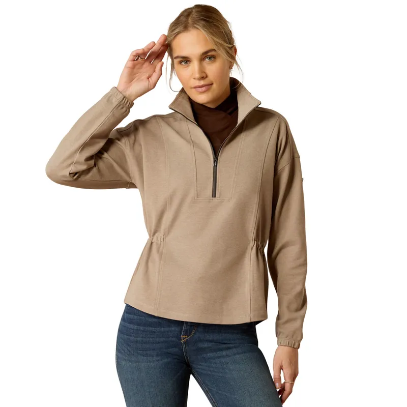 Ariat Ryeland 1/2 Zip Ladies Sweatshirt - Brindle