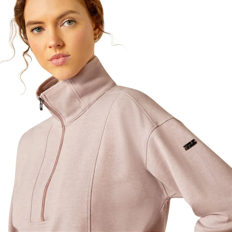 Ariat Ryeland 1/2 Zip Ladies Sweatshirt - Purple Dove-2
