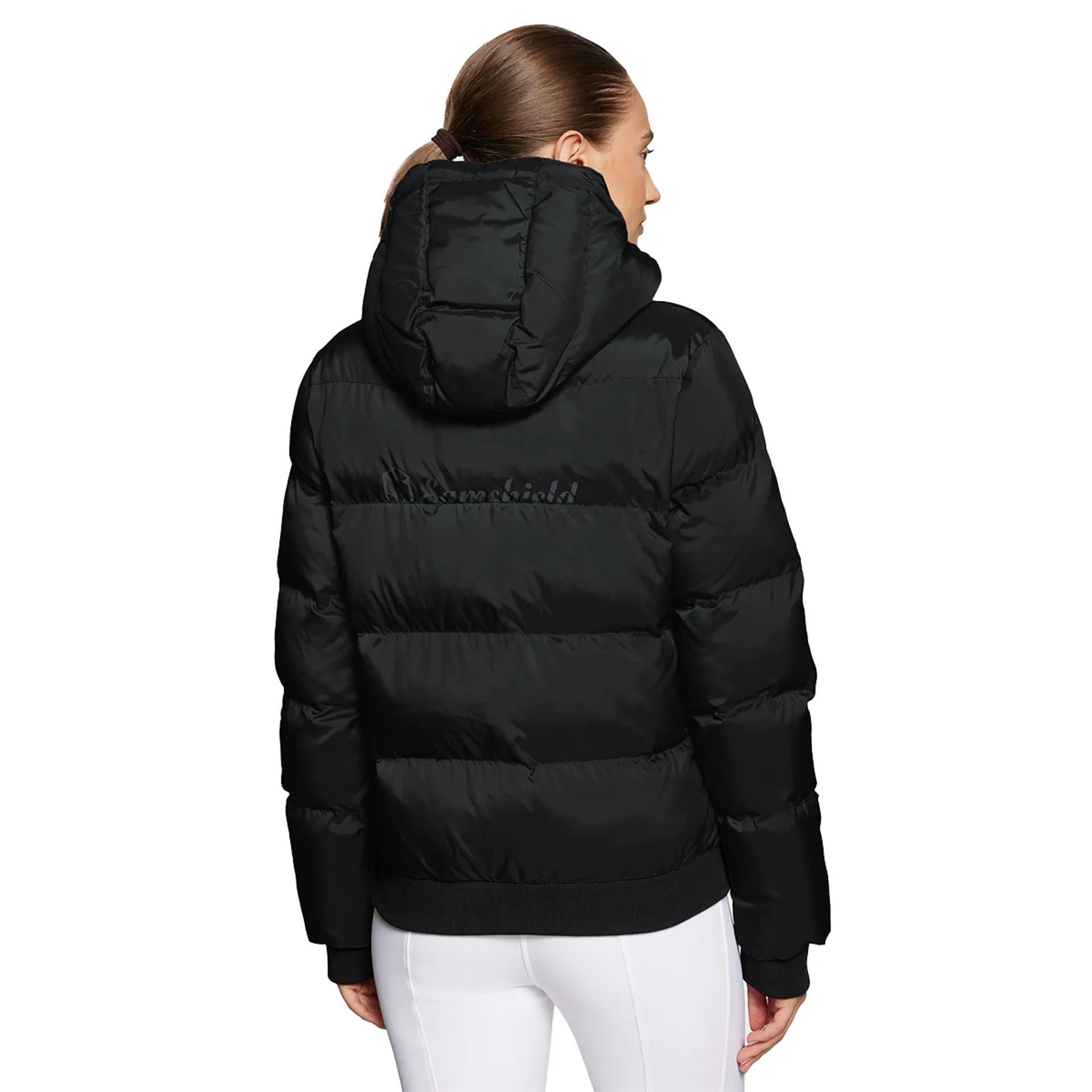 Samshield Billie Ladies Quilt Bomber Jacket Black Metal Eclipse