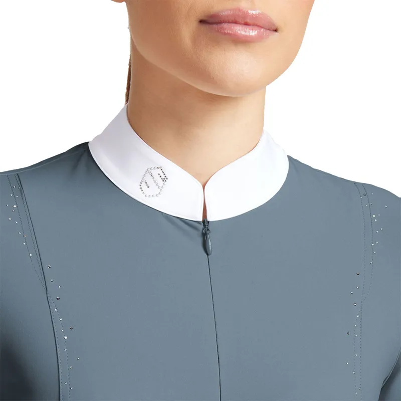 Samshield Cassandra Pearl Ladies Competition Shirt - Dusty Blue-2