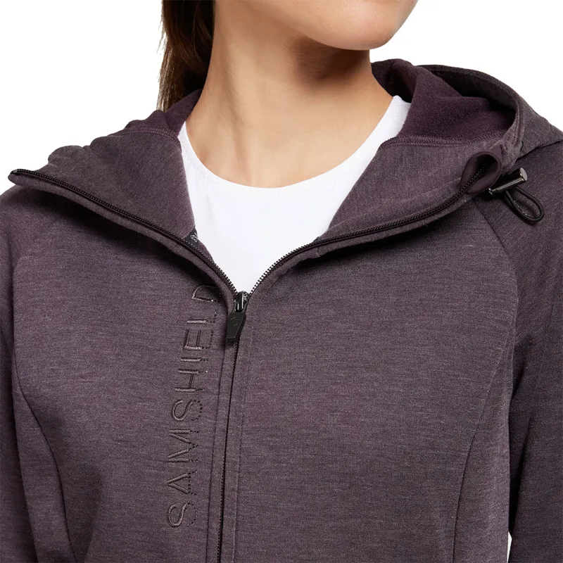 Samshield Justine Ladies Zip Fleece Hoodie - Aubergine-2
