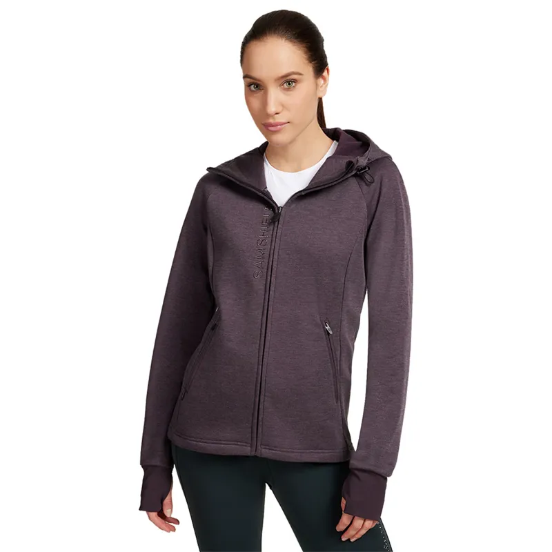 Samshield Justine Ladies Zip Fleece Hoodie - Aubergine