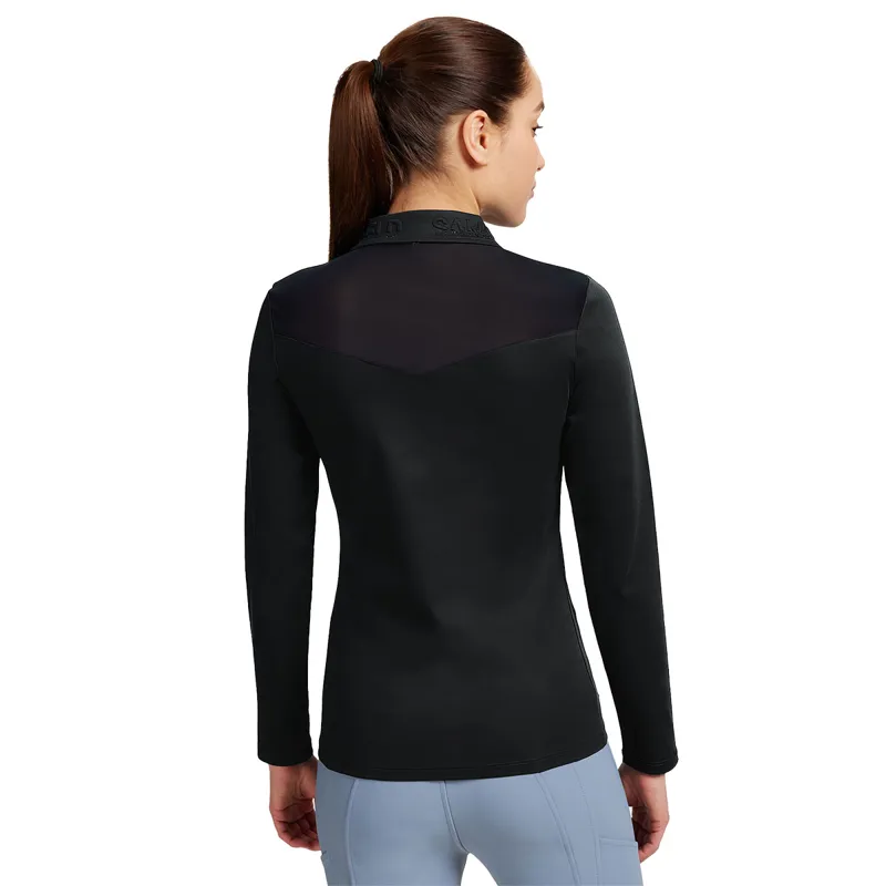 Samshield Lucie Ladies Long Sleeve Polo Top - Black-1