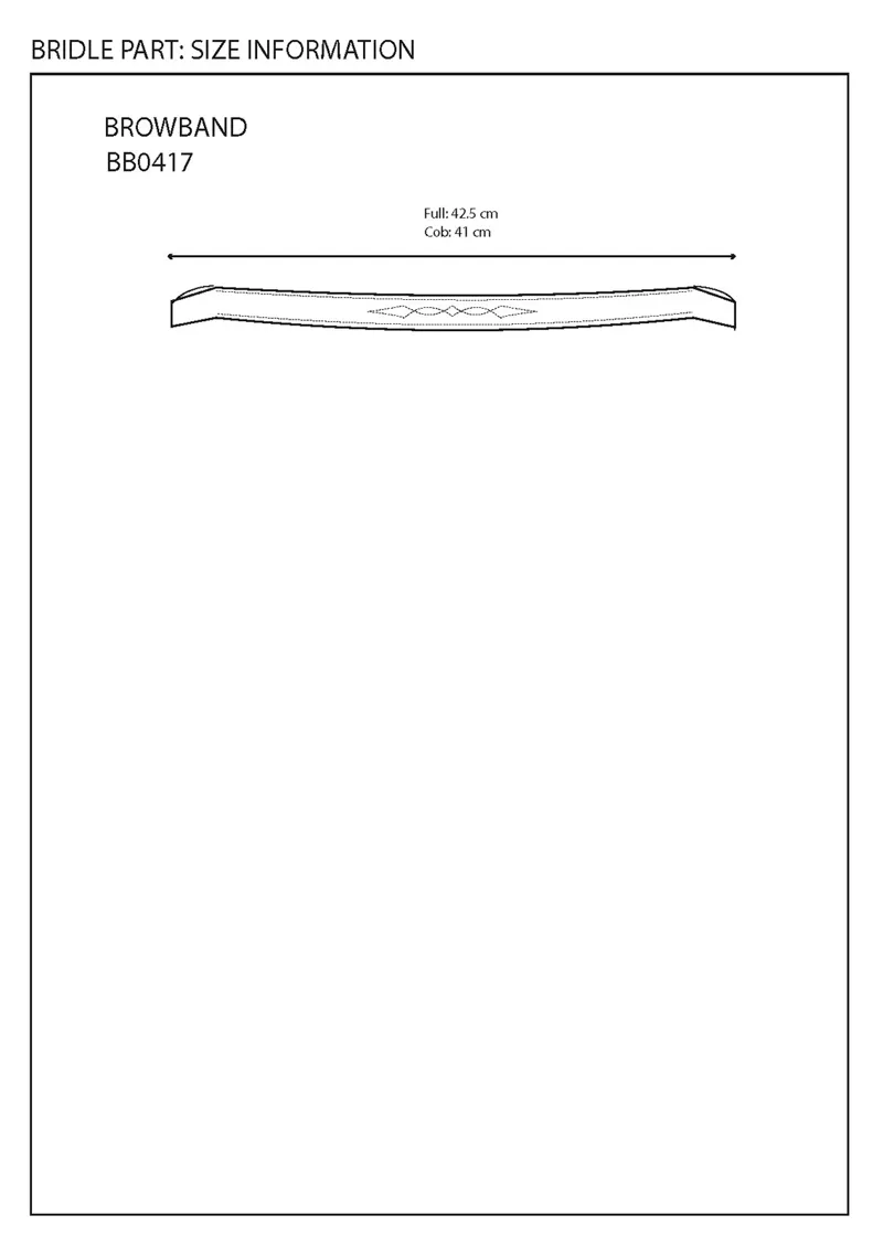 Equiline BB0417 Flat Padded Leather Browband with Stitching - Black-3