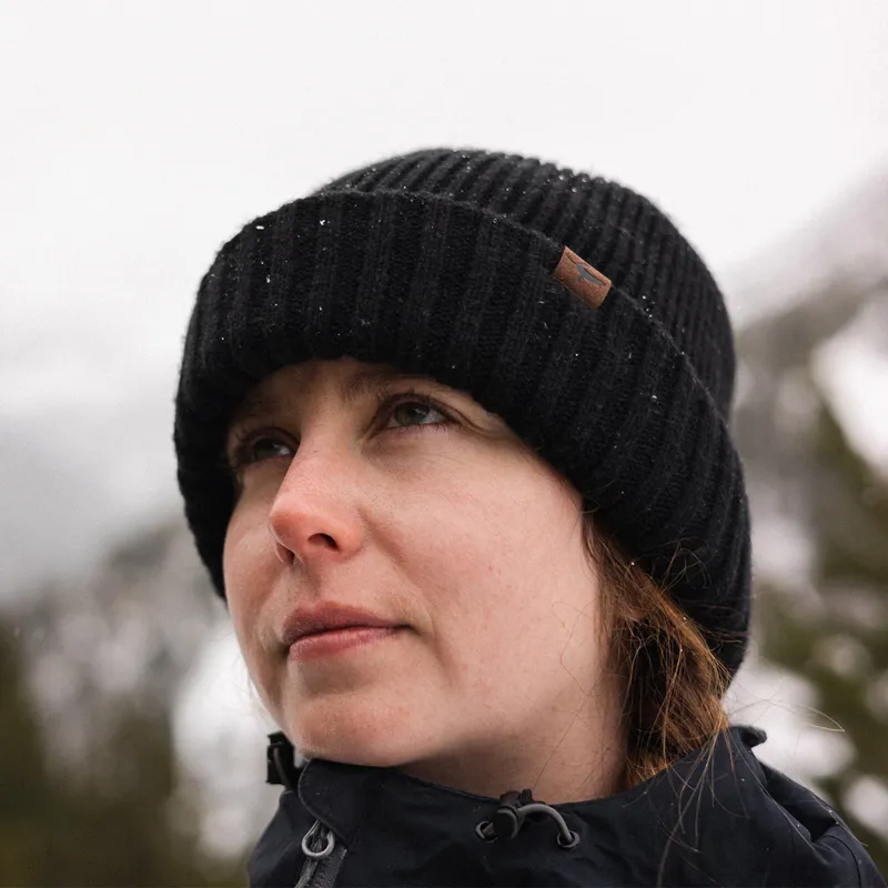 Sealskinz Bacton Waterproof Roll Cuff Beanie Hat - Black-1