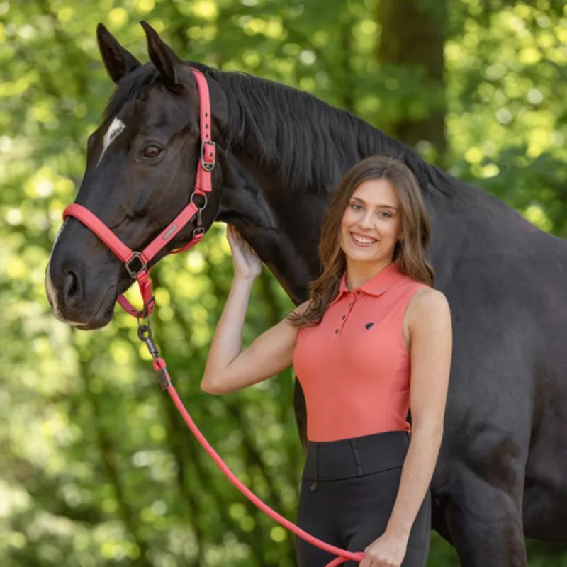 Covalliero Ladies Sleeveless Polo Top - Coral-7