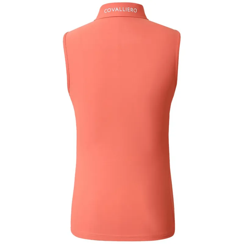 Covalliero Ladies Sleeveless Polo Top - Coral-10
