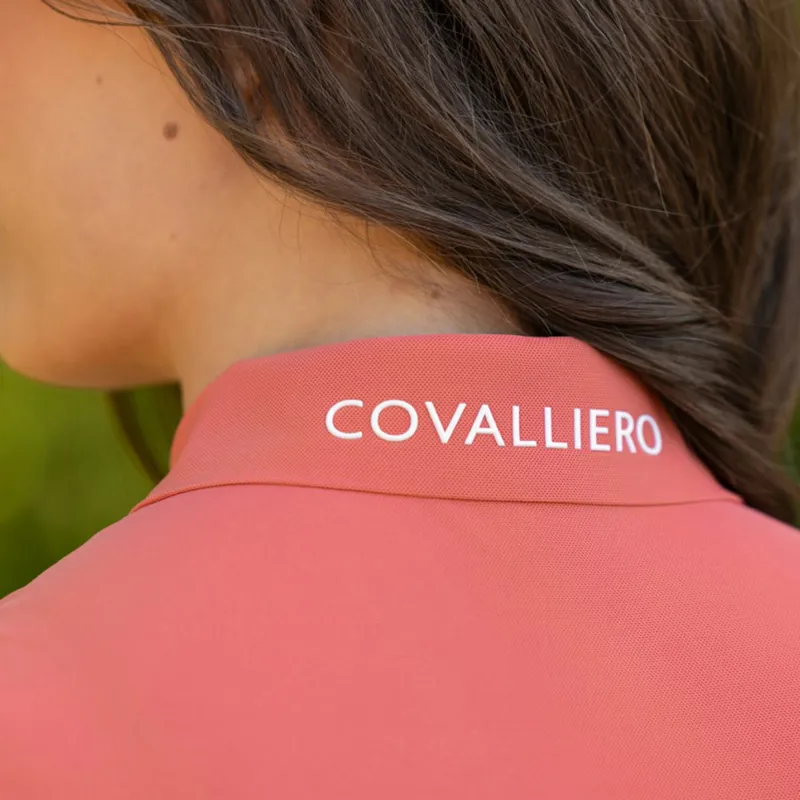 Covalliero Ladies Sleeveless Polo Top - Coral-11