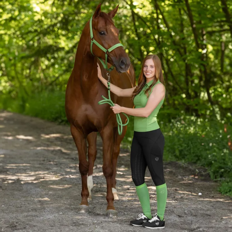 Covalliero Ladies Sleeveless Polo Top - Green-3