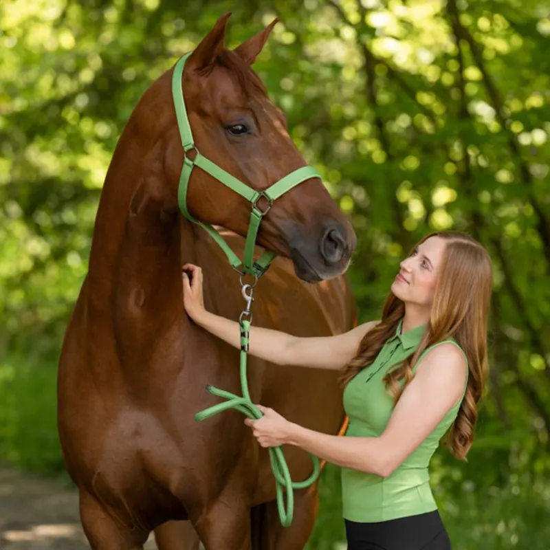 Covalliero Ladies Sleeveless Polo Top - Green-4