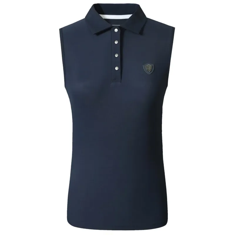 Covalliero Ladies Sleeveless Polo Top - Dark Navy