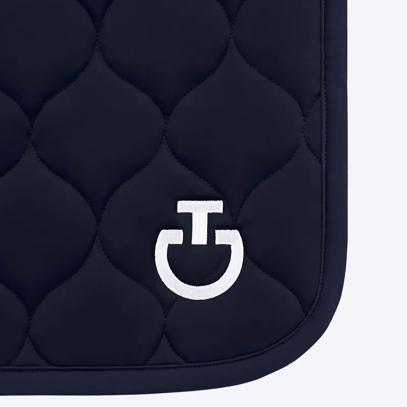 Cavalleria Toscana Circular-Quilted Jersey Jump Saddlecloth - Navy-1