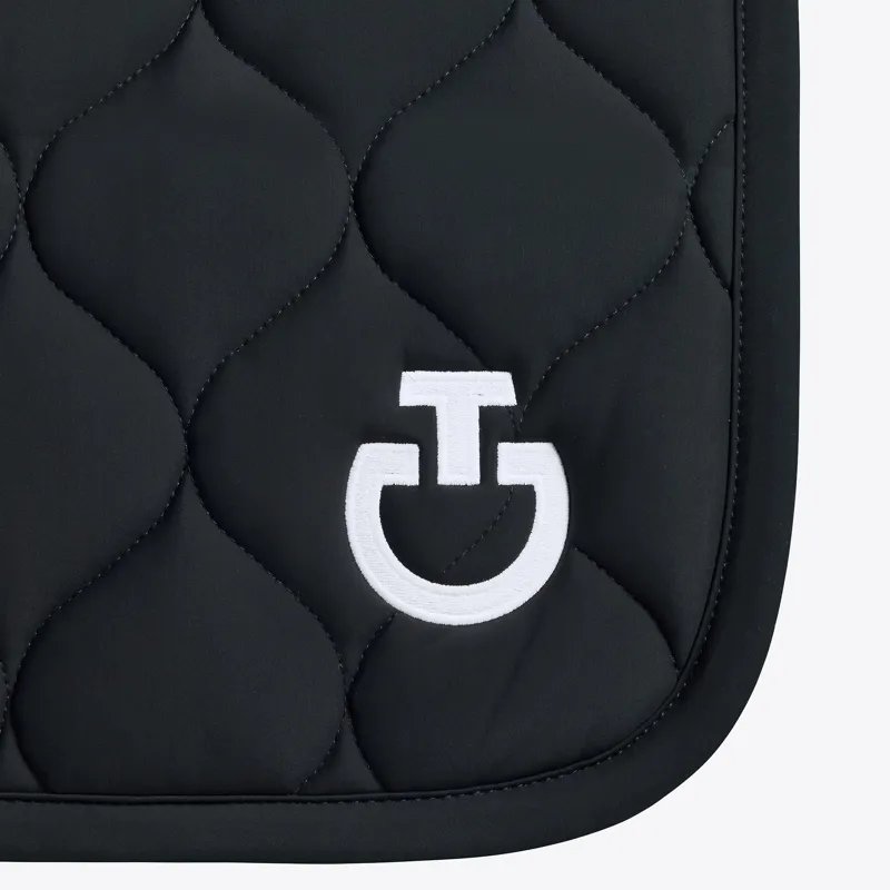 Cavalleria Toscana Circular-Quilted Jersey Jump Saddlecloth - Black-1