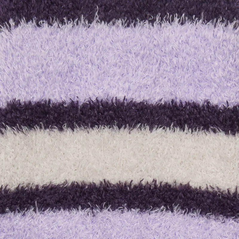 LeMieux Sabrina Stripe Fluffies Adults Socks - Lilac-1