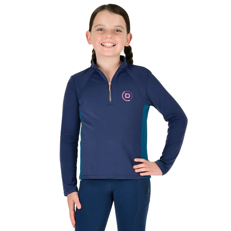 Dublin Sadie Junior Long Sleeve Riding Top - Naval Academy/Legion Blue
