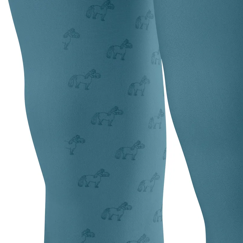 Kentucky Sammy Junior Girls Full Grip Riding Tights - Emerald-6