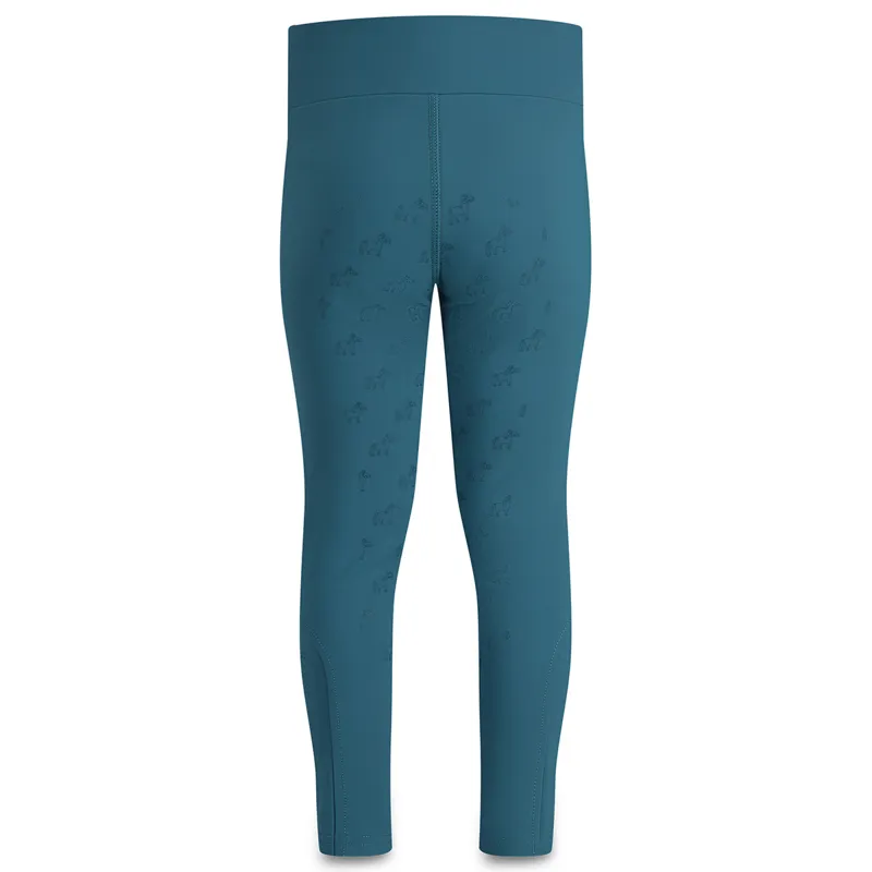 Kentucky Sammy Junior Girls Full Grip Riding Tights - Emerald-7