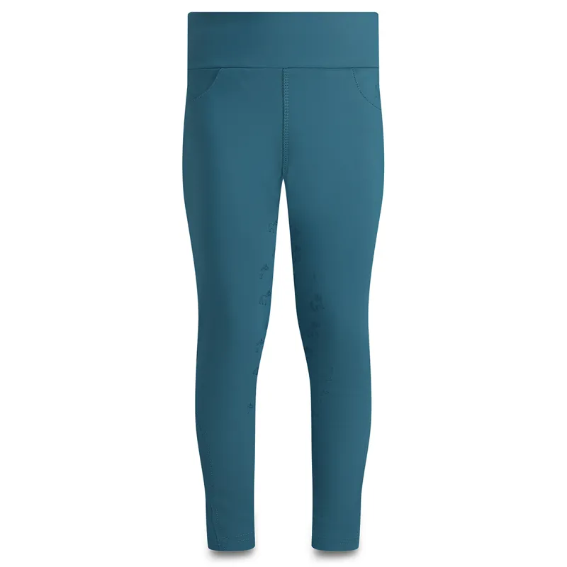 Kentucky Sammy Junior Girls Full Grip Riding Tights - Emerald-1